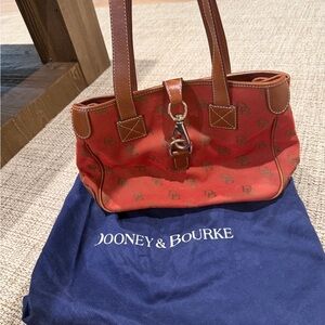 Dooney & Bourke Red and Tan Shoulder Bag